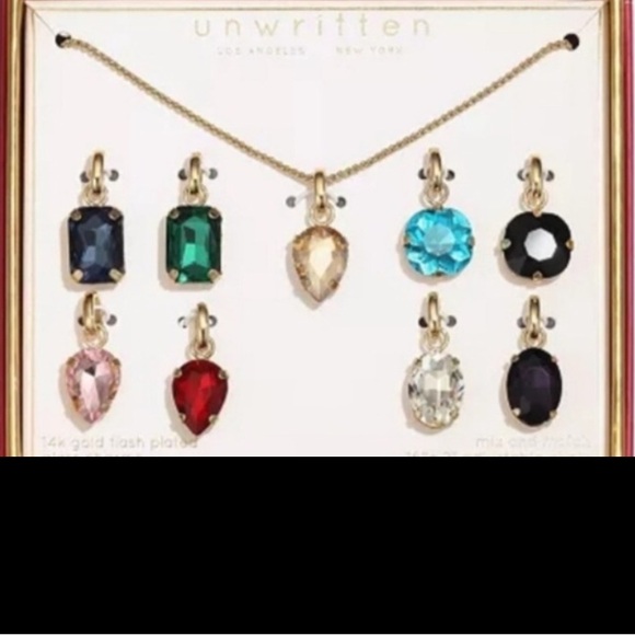 Unwritten Necklace Set With Interchange Stones - Picture 1 of 3